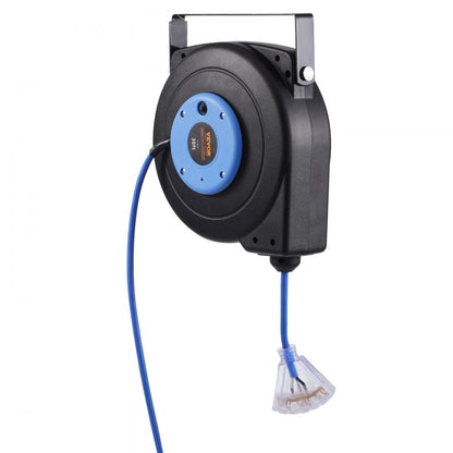 ZX-ZD70 - Durable 30FT Retractable Extension Cord Reel with 10A Breaker