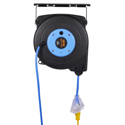 ZX-ZD70 - Durable 30FT Retractable Extension Cord Reel with 10A Breaker