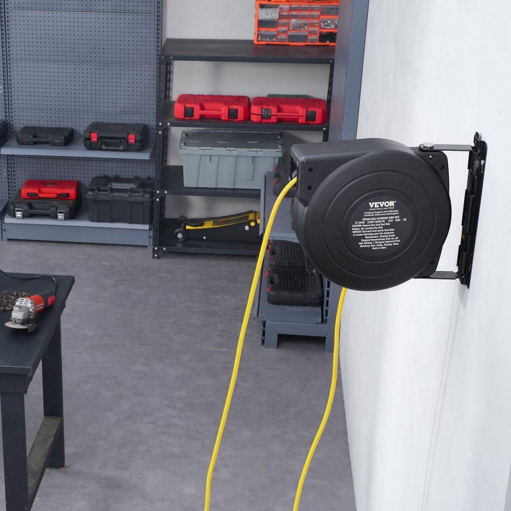 ZX-ZD150 - 50FT Retractable Extension Cord Reel with 13A Circuit Breaker