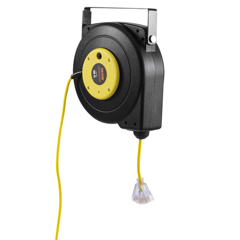 ZX-ZD150 - 50FT Retractable Extension Cord Reel with 13A Circuit Breaker