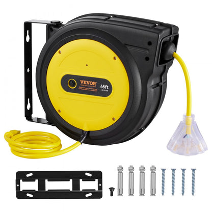 ZX-ZD200 - 65FT VEVOR Retractable Cord Reel with 15A Breaker