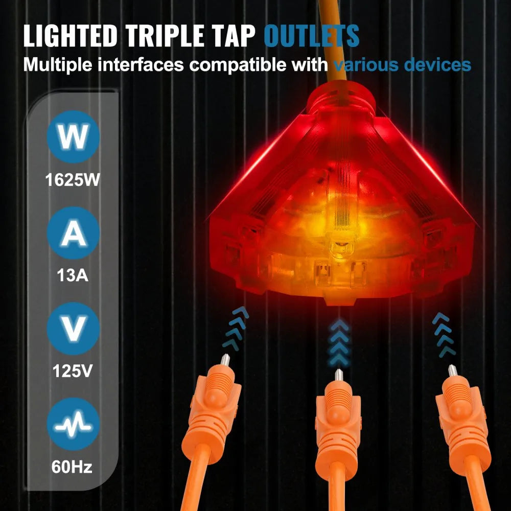 ZX-ZD200 - 75FT Outdoor Retractable Cord Reel with 13A Breaker