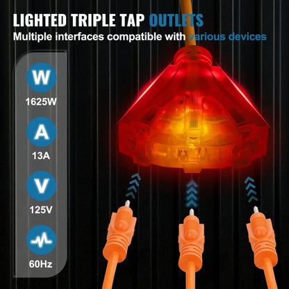 ZX-ZD200 - 75FT Outdoor Retractable Cord Reel with 13A Breaker