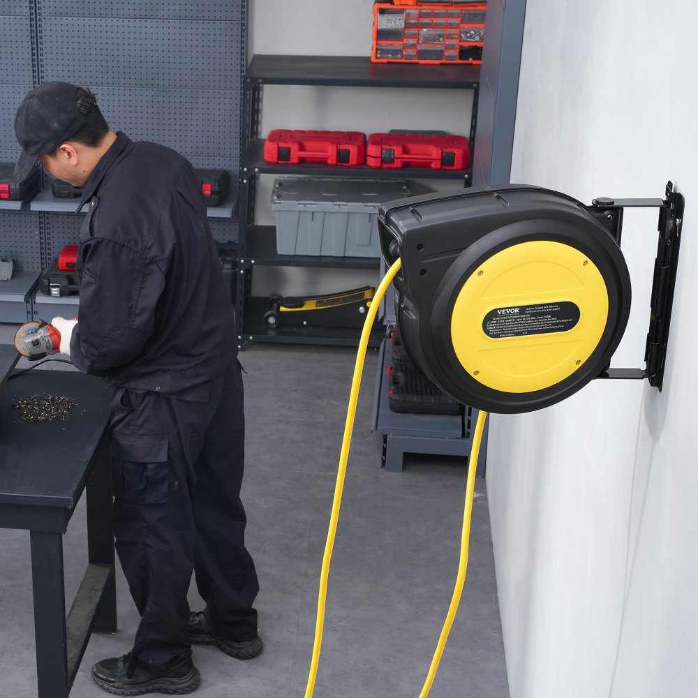 ZX-ZD200 - 75FT Retractable Power Cord Reel with Safety Breaker