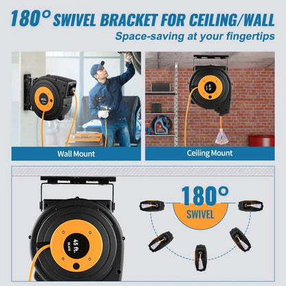 CR123OW45FT - 45FT Durable Extension Reel for Home & Professional Use