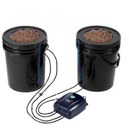 EHW0002C-DR - 2-Bucket Hydroponic Grow System with Top Drip Irrigation