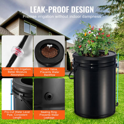 EHW0004C-DR - 4-Bucket Hydroponic Grow System for Vegetables & Fruits