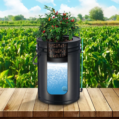 EHW0004C-DR - 4-Bucket Hydroponic Grow System for Vegetables & Fruits