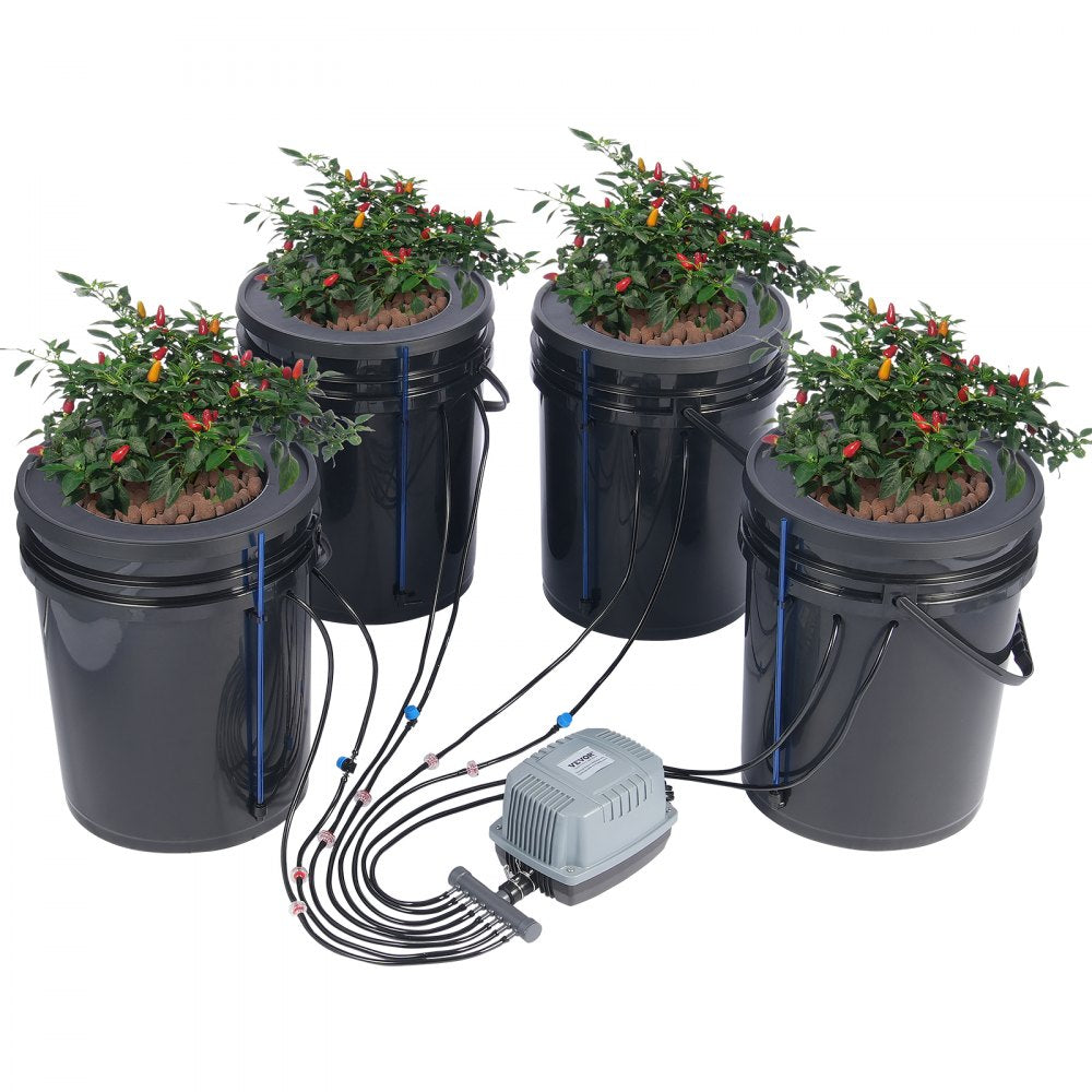 EHW0004C-DR - 4-Bucket Hydroponic Grow System for Vegetables & Fruits