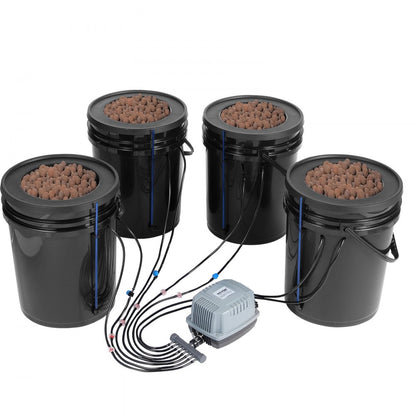EHW0004C-DR - 4-Bucket Hydroponic Grow System for Vegetables & Fruits
