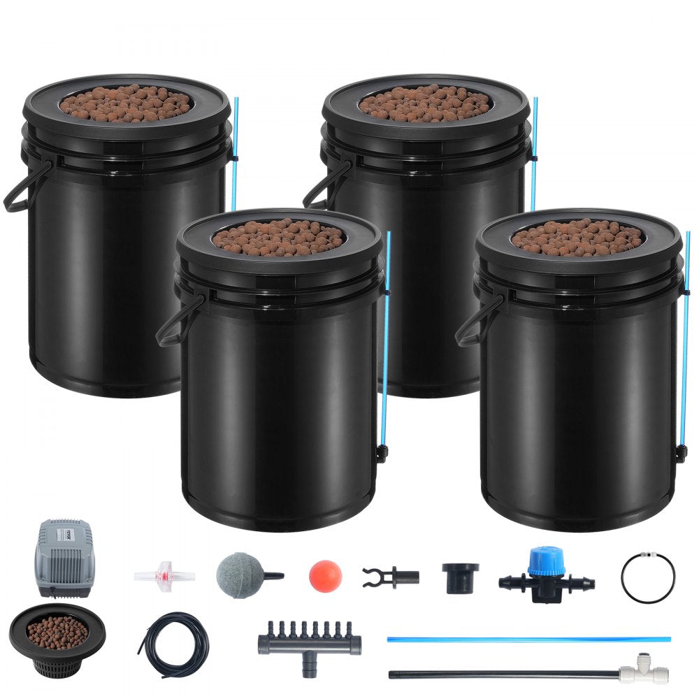 EHW0004C-DR - 4-Bucket Hydroponic Grow System for Vegetables & Fruits