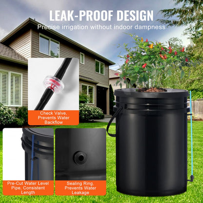 V-4US - 5 Gallon Hydroponic System with 4 Buckets & Air Pump