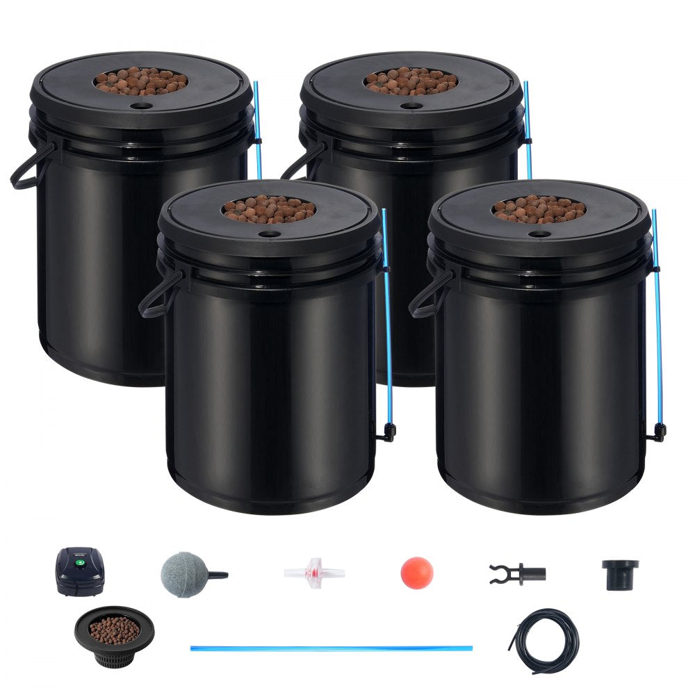 V-4US - 5 Gallon Hydroponic System with 4 Buckets & Air Pump