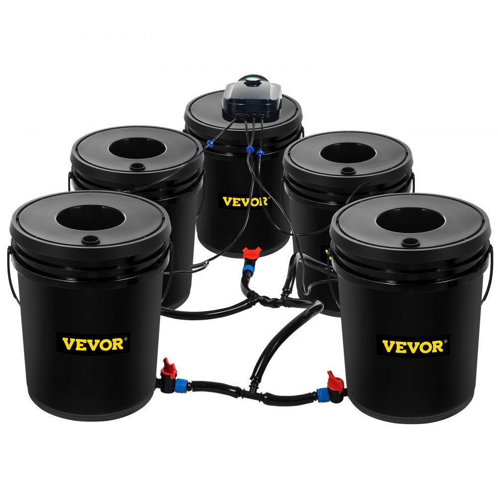 V-4p1US - 5-Gallon DWC Hydroponic System with 4 Planting Buckets