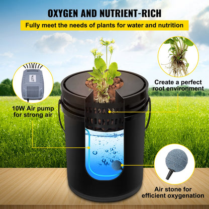 V-8US - 8-Bucket Hydroponic System for Indoor/Outdoor Vegetables, 5 Gallon