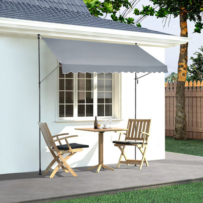 SDA350120-1 - UV-Resistant Retractable Patio Awning with Adjustable Crank Handle