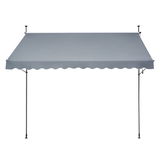 SDA350120-1 - UV-Resistant Retractable Patio Awning with Adjustable Crank Handle