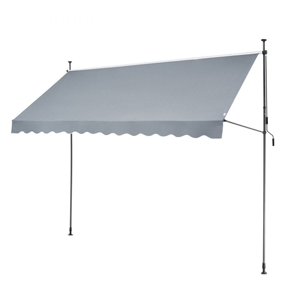 SDA350120-1 - UV-Resistant Retractable Patio Awning with Adjustable Crank Handle