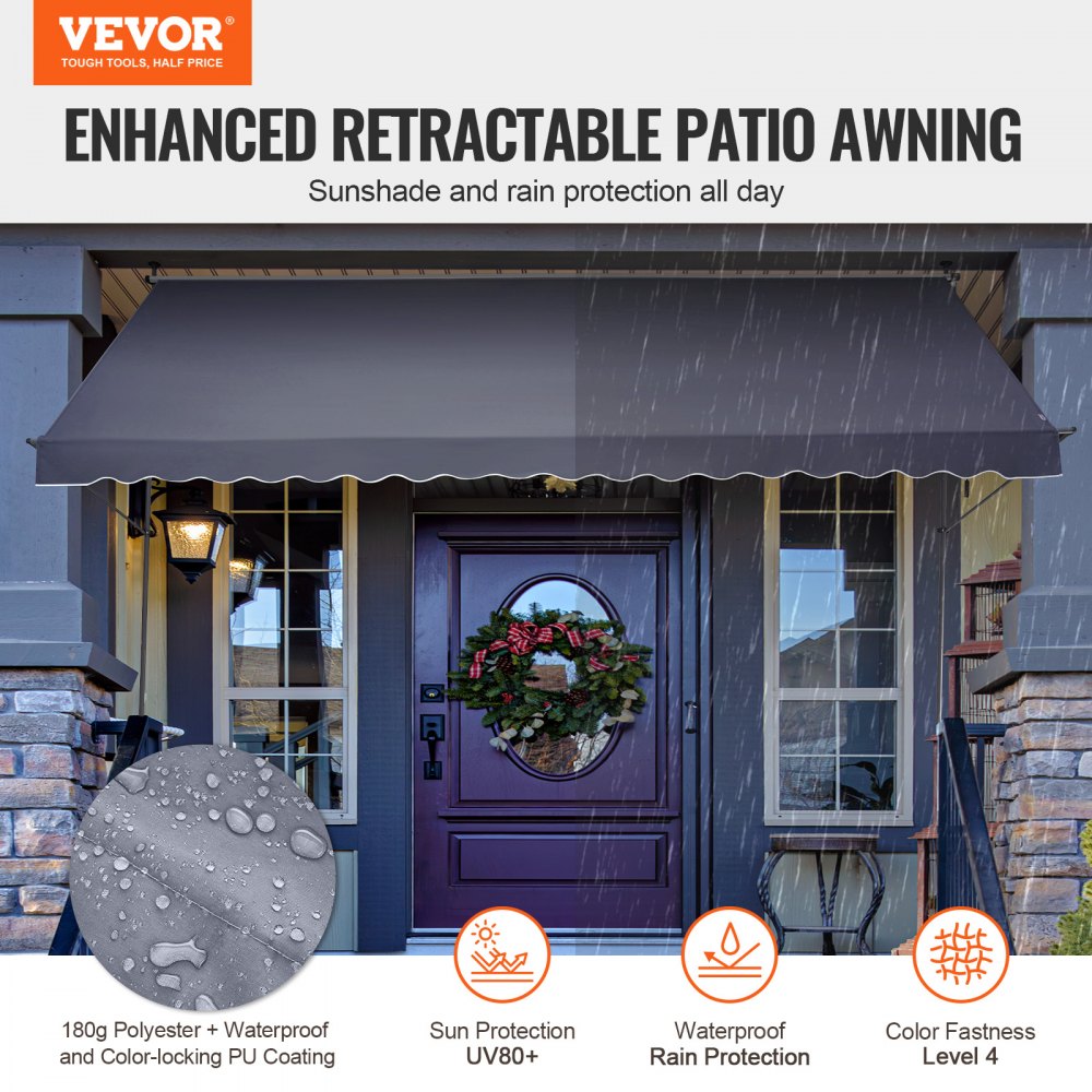 SDA450120-1 - UV84+ Waterproof Retractable Awning with Adjustable Height