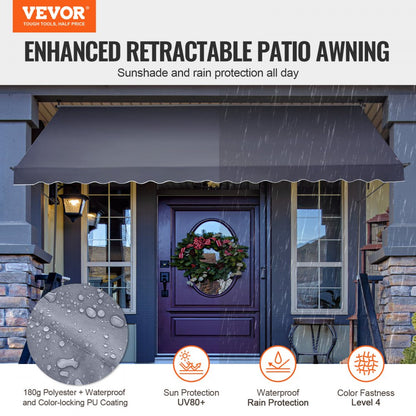 SDA450120-1 - UV84+ Waterproof Retractable Awning with Adjustable Height