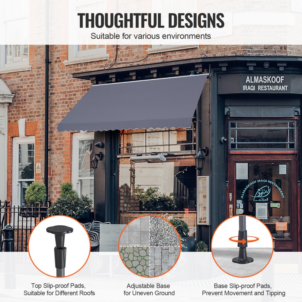 SDA450120-1 - UV84+ Waterproof Retractable Awning with Adjustable Height