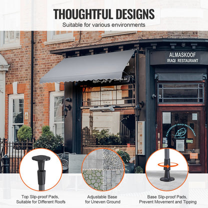 SDA400120-1 – Durable Retractable Patio Awning with UV Protection & Adjustable Height