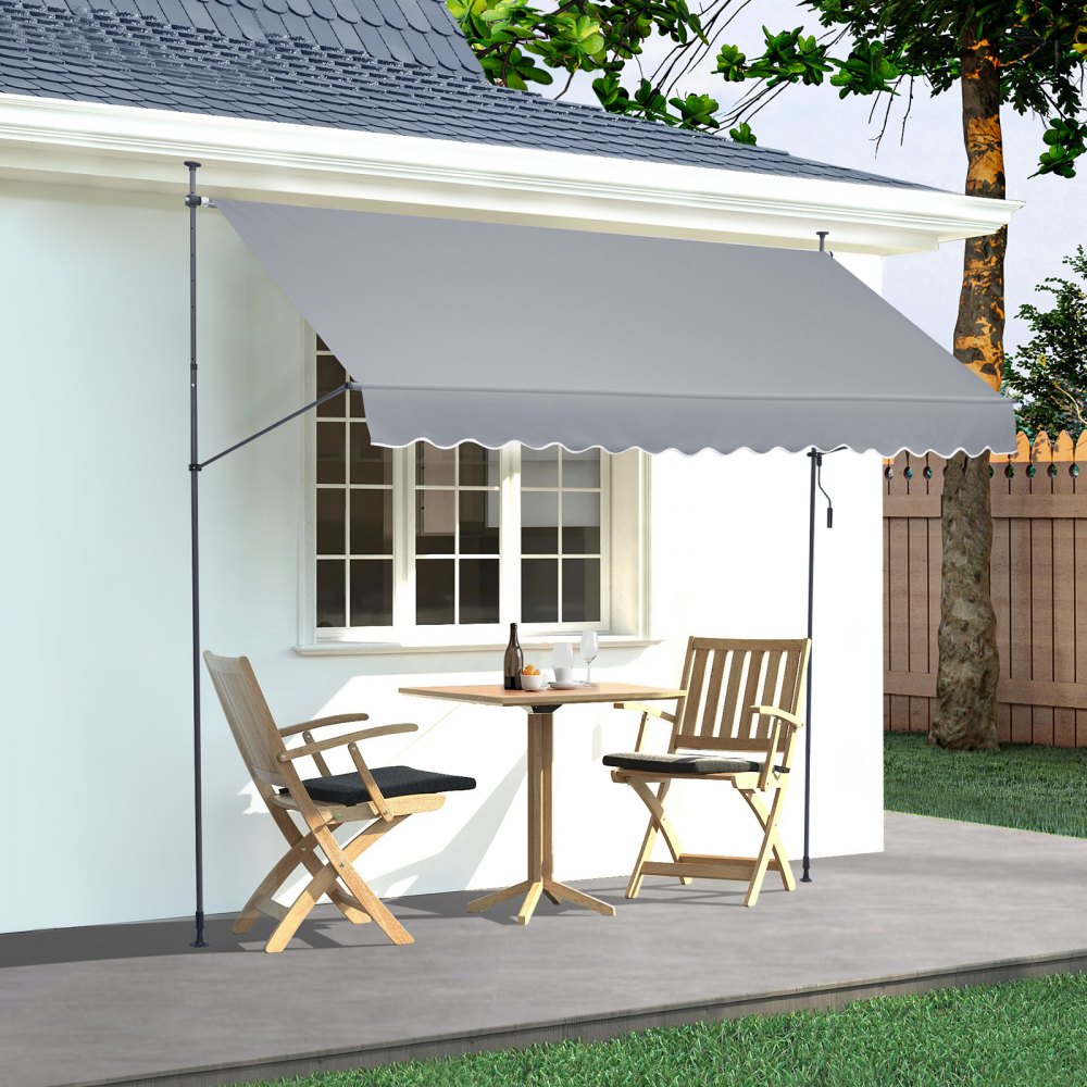 SDA400120-1 – Durable Retractable Patio Awning with UV Protection & Adjustable Height