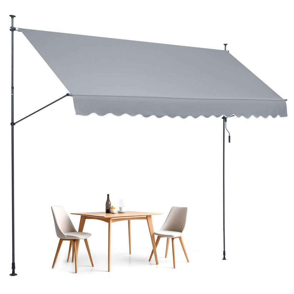 SDA400120-1 – Durable Retractable Patio Awning with UV Protection & Adjustable Height