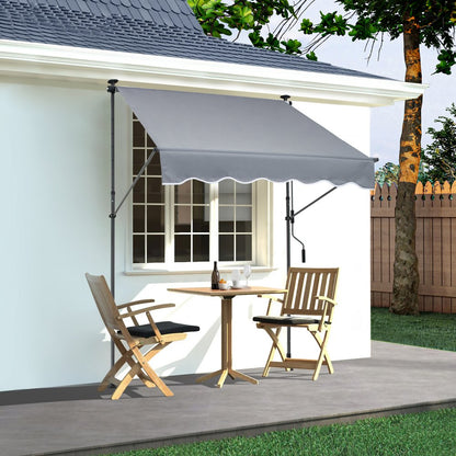 SDA150120-1 - UV80+ Waterproof Retractable Patio Awning with Adjustable Height