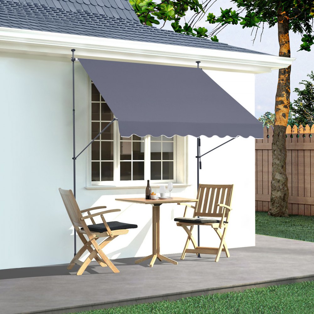 SDA250120-1 - UV81+ Waterproof Retractable Patio Awning with Crank Handle