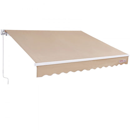 RA250200 - 8x7 ft Manual Awning with UV Protection & Easy Crank