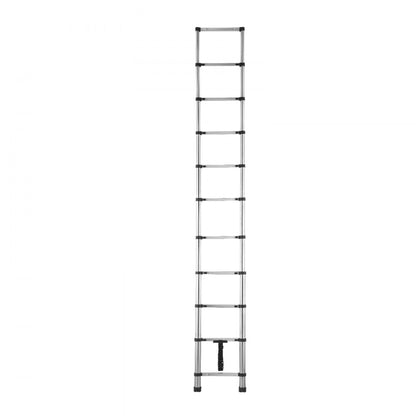 MF-STL320 - 10.5ft Stainless Steel Telescoping Ladder with 330 lbs Capacity