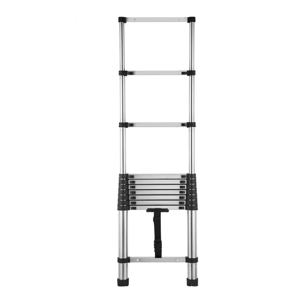 MF-STL320 - 10.5ft Stainless Steel Telescoping Ladder with 330 lbs Capacity
