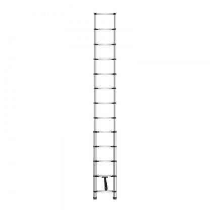 MF-STL380 - 12.5 ft Durable Steel Telescoping Ladder with Comfort Steps