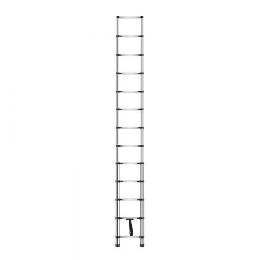MF-STL380 - 12.5 ft Durable Steel Telescoping Ladder with Comfort Steps