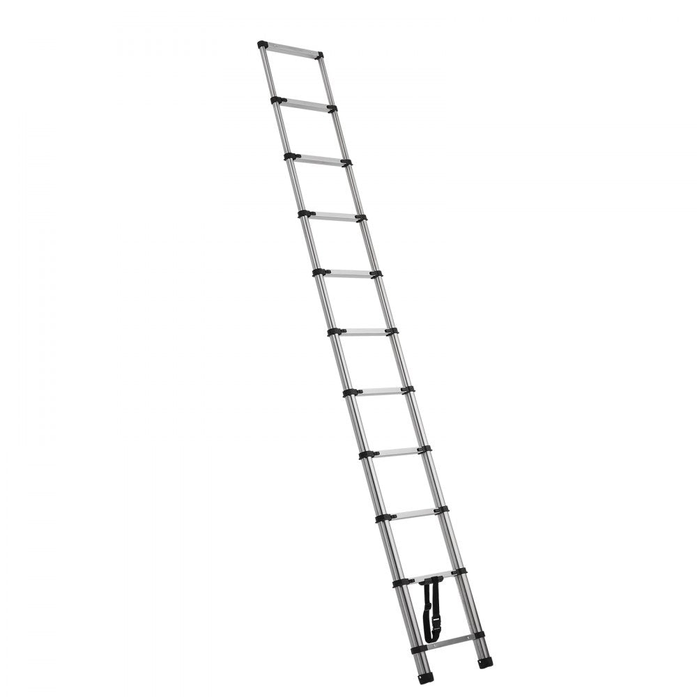 MF-STL380 - 12.5 ft Durable Steel Telescoping Ladder with Comfort Steps