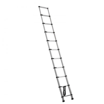 MF-STL380 - 12.5 ft Durable Steel Telescoping Ladder with Comfort Steps