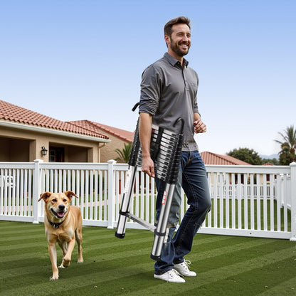 MF-STL500 - 16.5ft Portable Steel Telescoping Ladder, 330 lbs Capacity