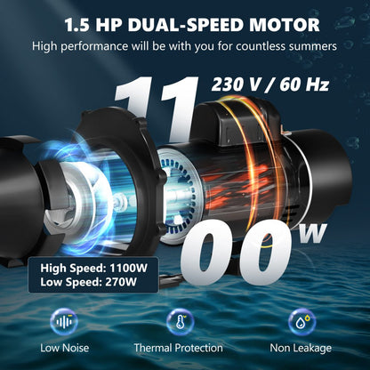 VVPS215BUS - 1.5HP Stainless Steel Pool Pump for All Pools