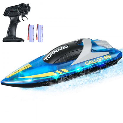 HJ819 - Waterproof Racing RC Boat with Dual Motors, 12 km/h Speed