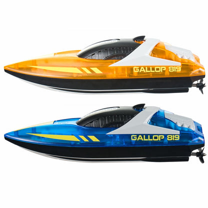 HJ819 - Waterproof RC Boat with Dual Motors, 12 km/h Speed, Night-Time Fun