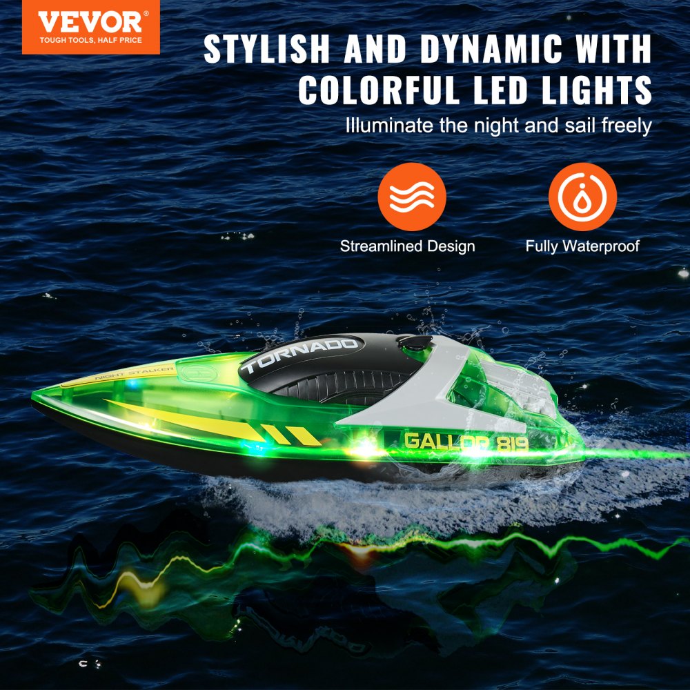 HJ819 - 12 km/h Waterproof RC Racing Boat for Kids