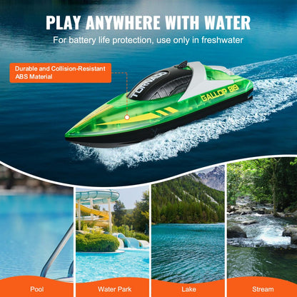 HJ819 - 12 km/h Waterproof RC Racing Boat for Kids