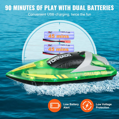 HJ819 - 12 km/h Waterproof RC Racing Boat for Kids