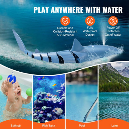 18003-1 - Waterproof Remote Control Shark Toy with Dual Propellers
