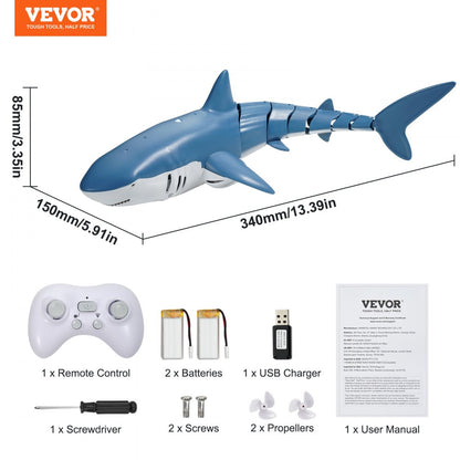 18003-1 - Waterproof Remote Control Shark Toy with Dual Propellers