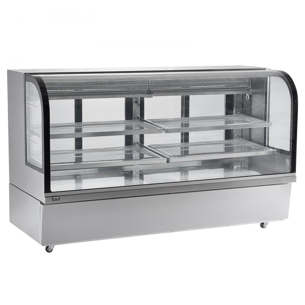 GN-2000R2 - 32 cu ft Curved Refrigerated Display Case with LED & Adjustable Shelves