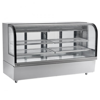 GN-2000R2 - 32 cu ft Curved Refrigerated Display Case with LED & Adjustable Shelves