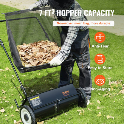 GT1110 - 7 Cubic Feet Push Lawn Sweeper with 4 Brushes