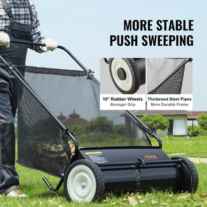 GT1110 - 7 Cubic Feet Push Lawn Sweeper with 4 Brushes